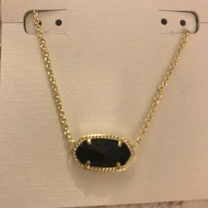 Kendra Scott black and gold stone necklace